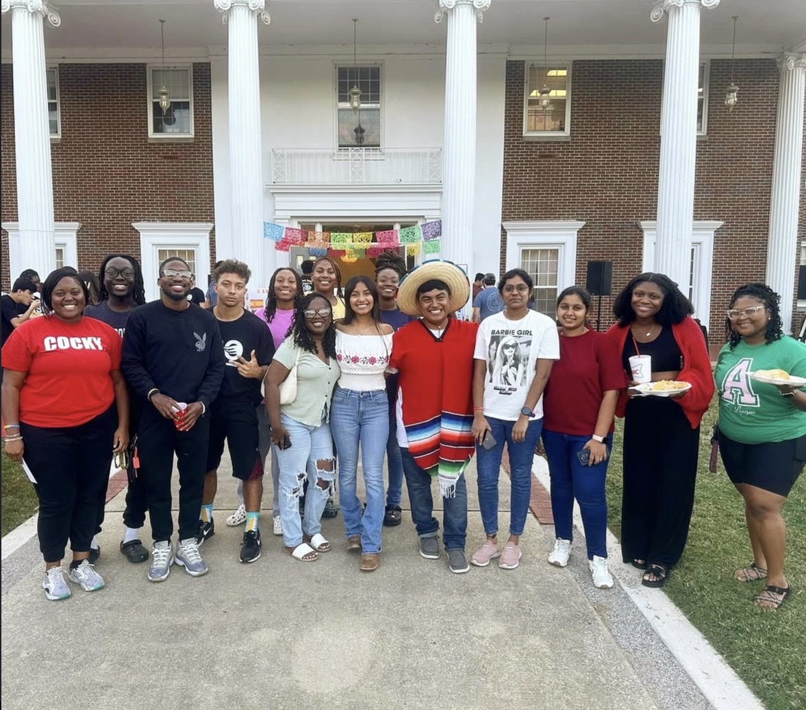 El Latido members together at a campus cultural celebration