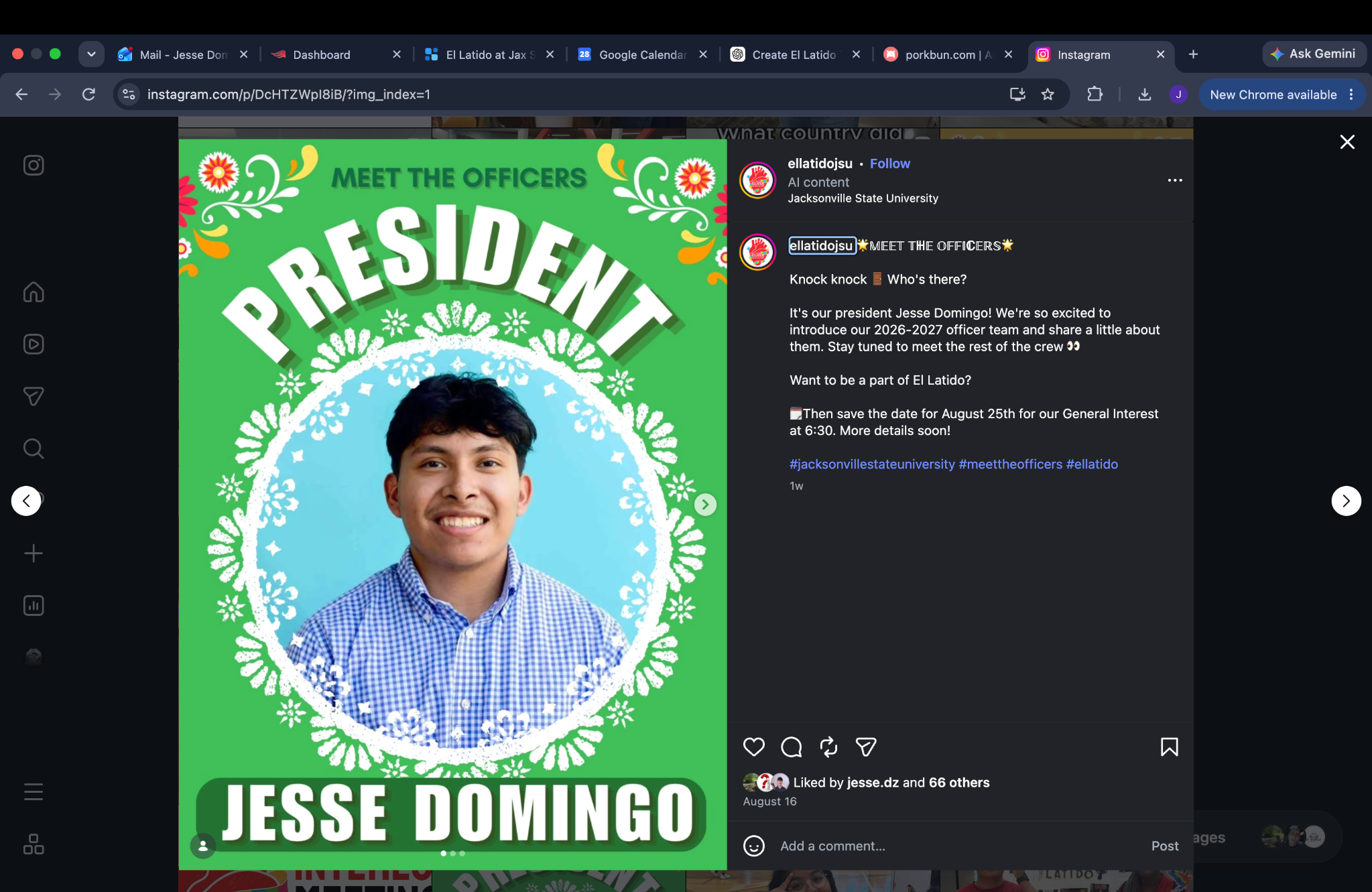 Jesse Domingo, President of El Latido
